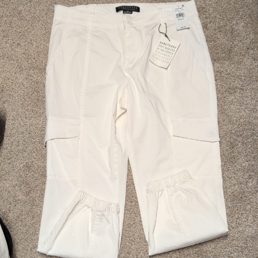 Sanctuary White Cargo Pants